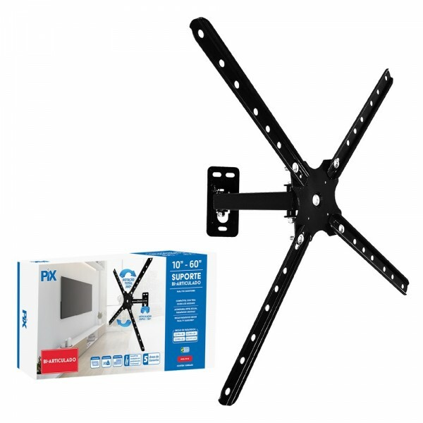 Suporte Bi-Articulado TV 10" a 60" PX-10 Preto - PIX