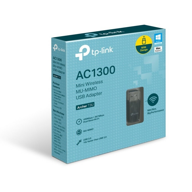 Adaptador Wireless USB TP-Link AC1300 T3U Dual MU-Mimo