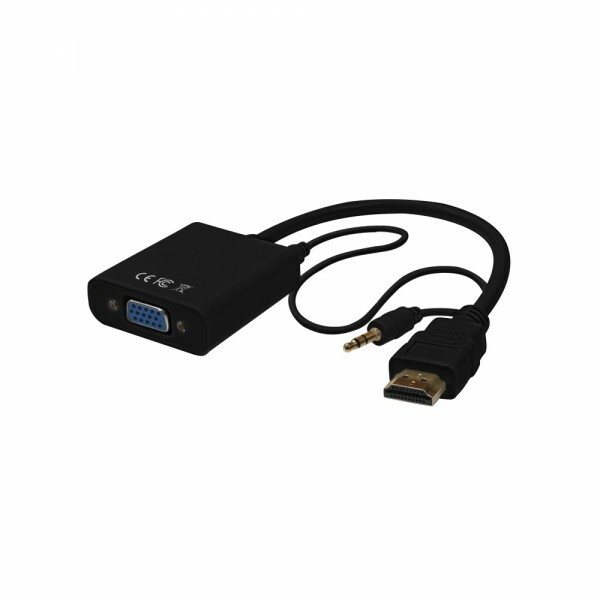 Cabo Conversor HDMI Macho X VGA Femea com Audio KP-3468