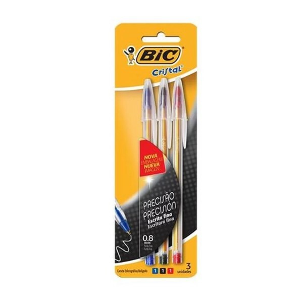 Caneta Esferografica BIC Cristal com 3 cores