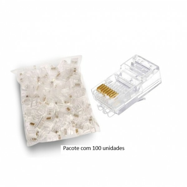 Conector RJ45 CAT5 (Pacote com 100 Unidades) - Storm