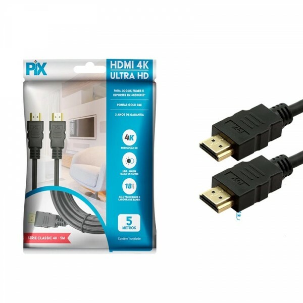 Cabo HDMI Ultra HD 4K - 5 Metros PIX