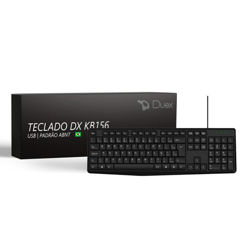 Teclado USB Duex Standard DX KB156 Preto