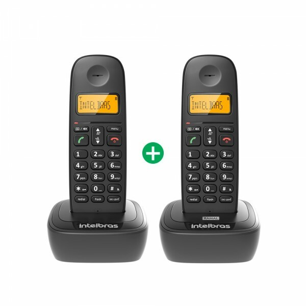 Telefone Intelbras Sem Fio TS2512 com Ramal Adiciona ID Preto