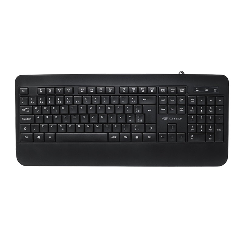 Teclado USB C3tech KB-M100BK Multimidia Preto