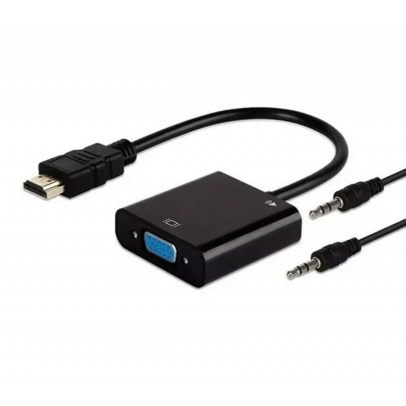 Cabo Conversor HDMI Macho X VGA Femea com Audio  KAP-V079