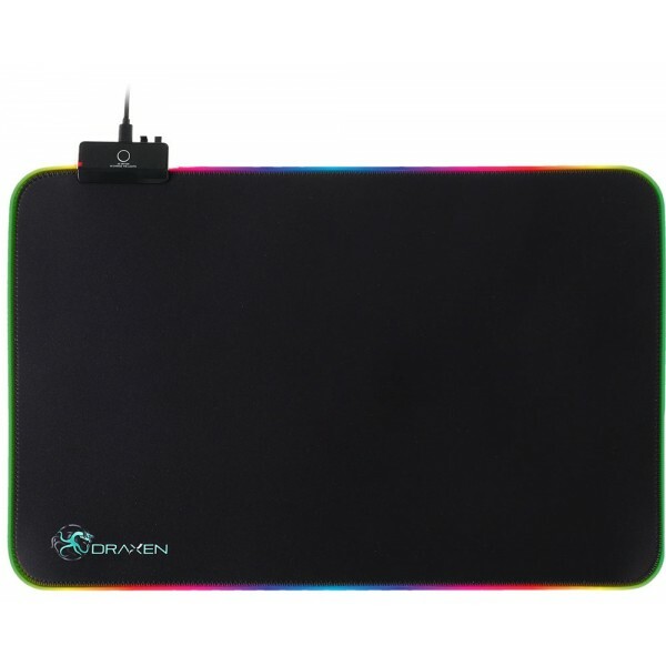 Mouse Pad Gamer Draxen DN41 300x450x4mm Preto RGB