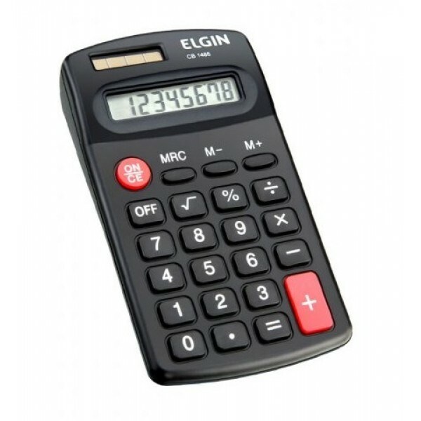 Calculadora de Bolso 8 Digitos Solar CB1485 Preto