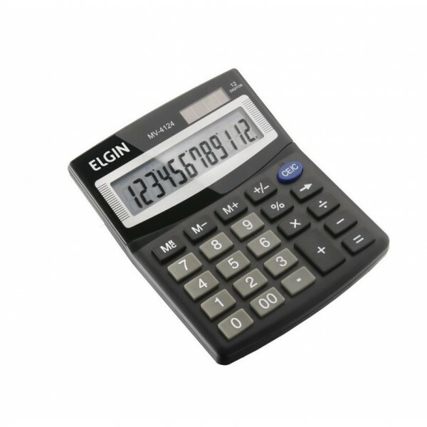 Calculadora de Mesa 12 Digitos Solar MV4124 Preto