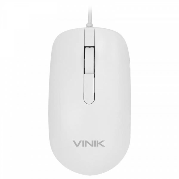 Mouse USB Dynamic Slim Branco 1600 Dpi Cabo 1,8M - Vinik - DM126B