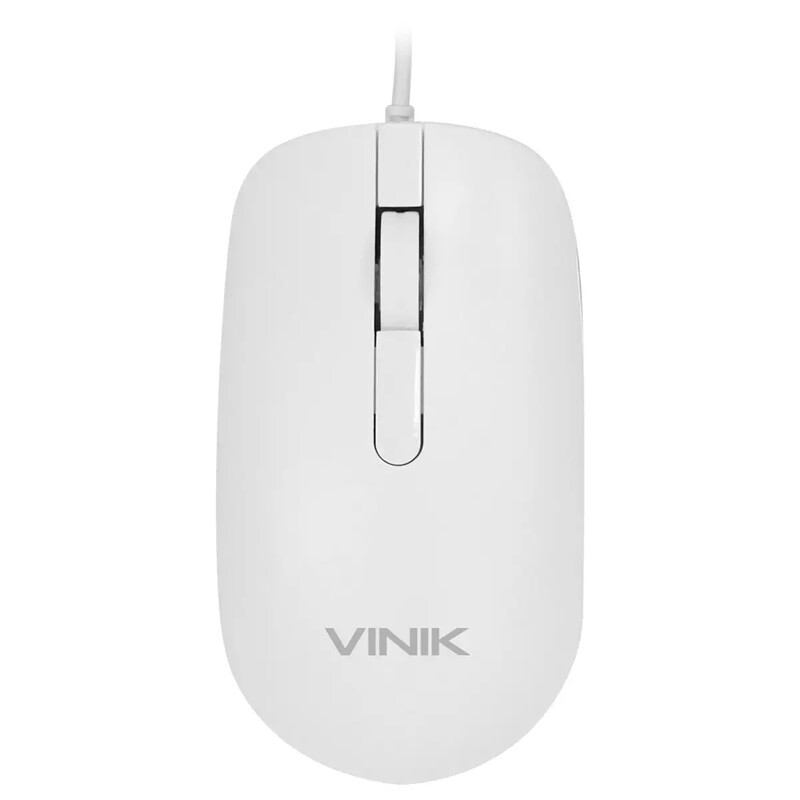 Mouse USB Dynamic Slim Branco 1600 Dpi Cabo 1,8M - Vinik - DM126B