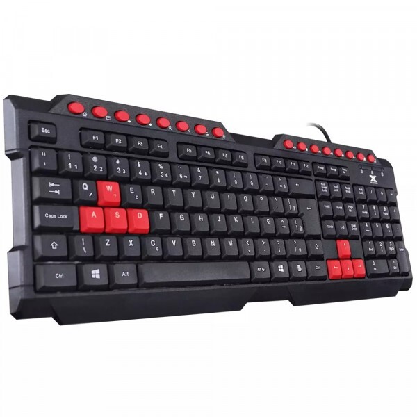 Teclado Gamer Vinik V2 Dragon GT100 Preto/Vermelho