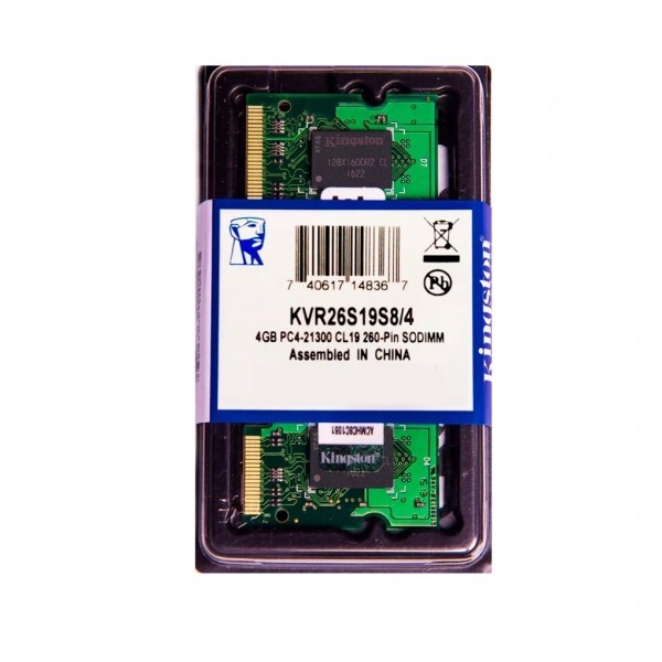 Memoria Kingston 4 GB DDR4 2666 Mhz Notebook