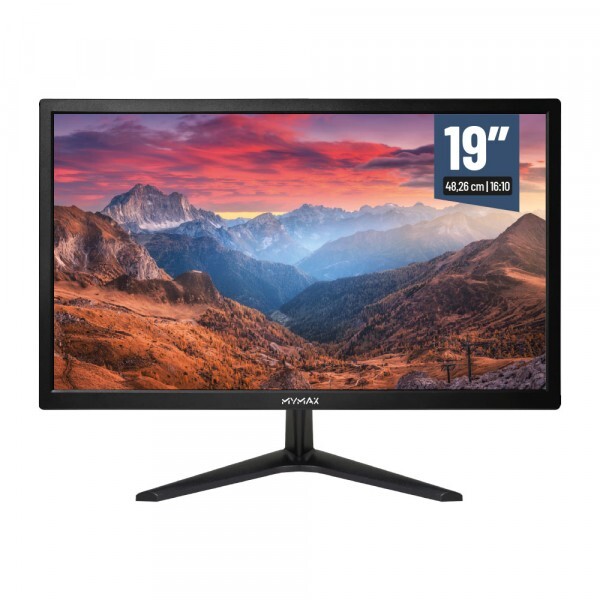 Monitor Mymax 19" MM191610HV/BK HDMI, VGA, Vesa, Preto