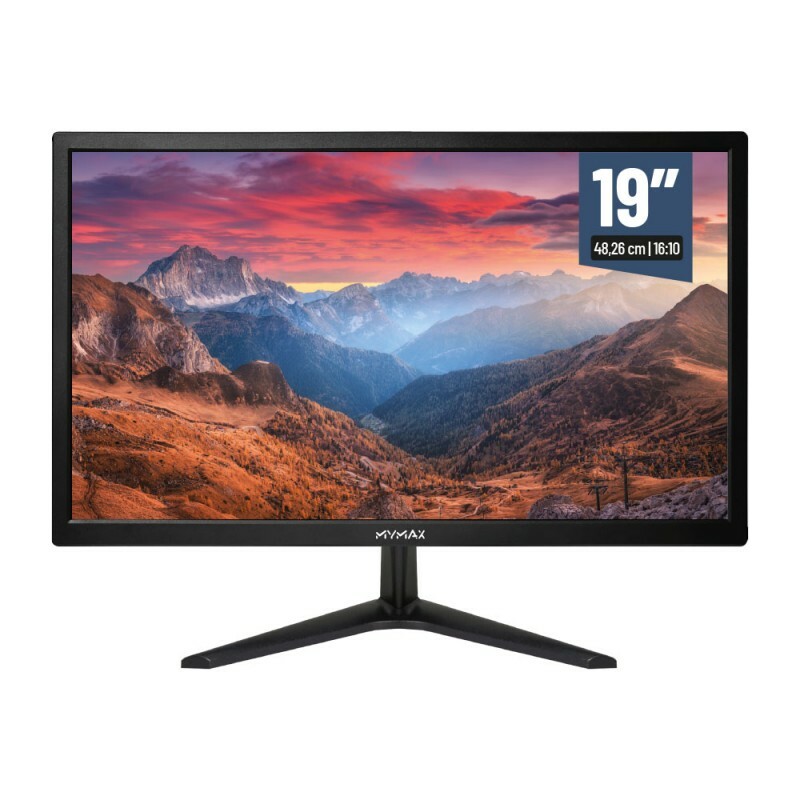 Monitor Mymax 19" MM191610HV/BK HDMI, VGA, Vesa, Preto