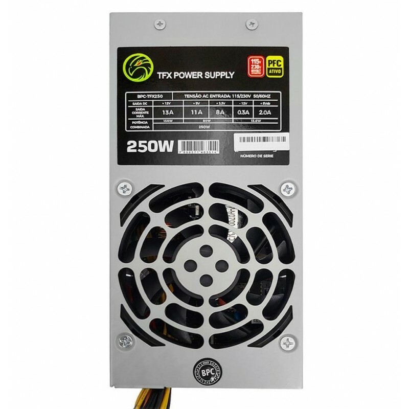 Fonte BrazilPc TFX 250W BPC-TFX250 PFC Ativo Automática