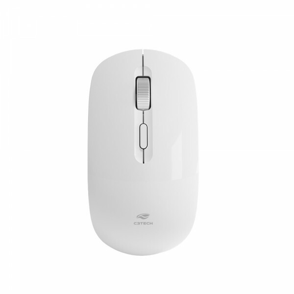 Mouse Sem Fio Recarregável M-W80WH Branco C3Tech