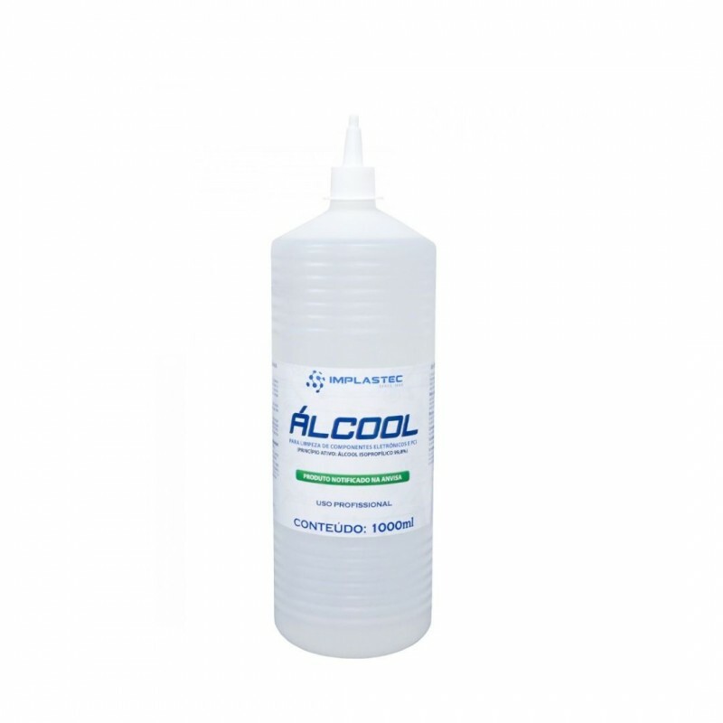 Alcool Isopropilico Implastec 99,8% 1 Litro c/ Bico Aplicador