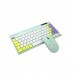 Teclado e Mouse Sem Fio C3tech K-W71GN Verde TKL