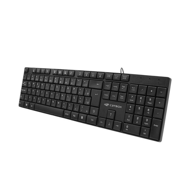 Teclado USB C3tech Multimidia KB-M11BK Preto