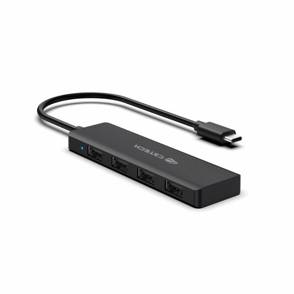 HUB Tipo-C com 4 portas USB 2.0 HU-C230BK Preto C3tech