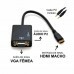 Cabo Conversor HDMI Macho X VGA Femea com Audio Ley-01 - Lehmox