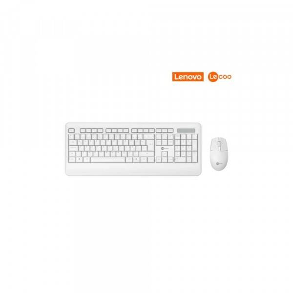 Teclado e Mouse sem Fio Lecoo KW202 Branco