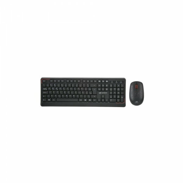 Teclado e Mouse Sem Fio K-W70BK Preto C3tech