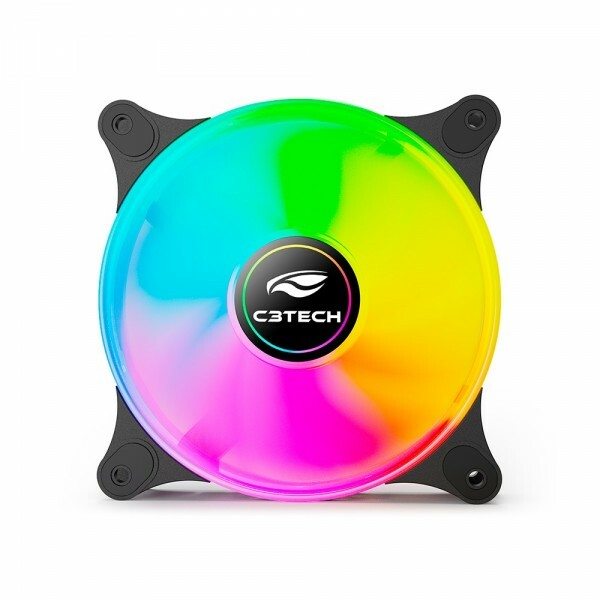 Cooler Fan C3tech  F9-L160BK 12cm LED Multicor