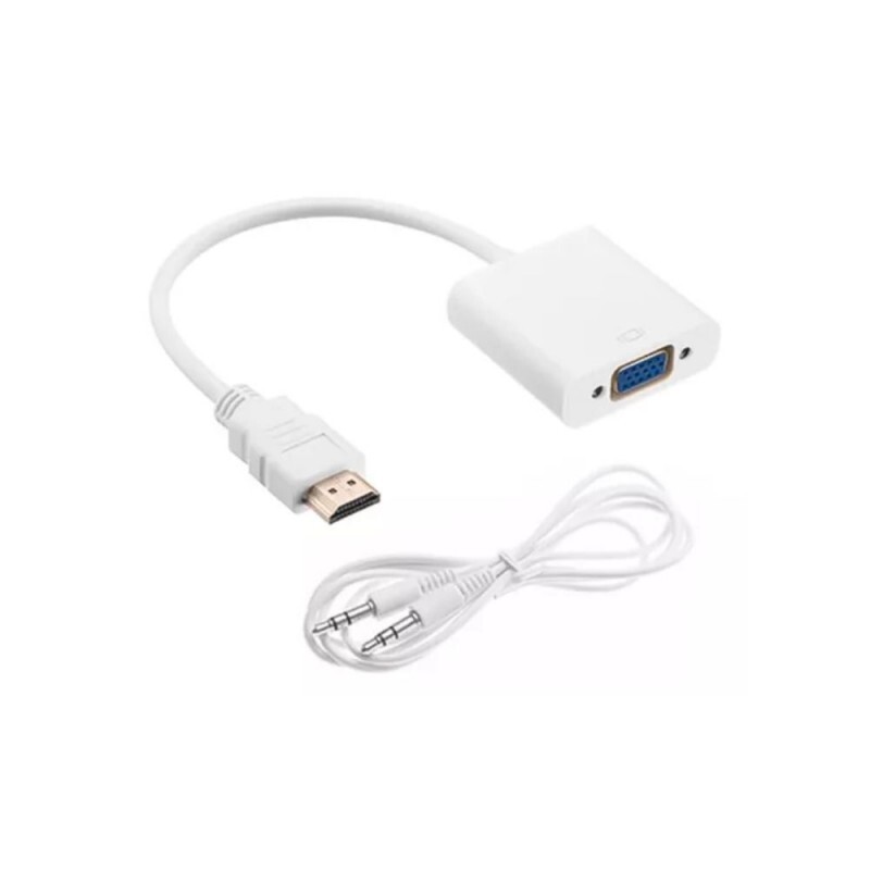 Cabo Conversor HDMI Macho X VGA Femea com Audio Branco - Storm