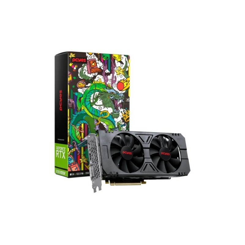 Placa de Video PCYes 8GB DDR6 256 Bits RTX 2060 (PA2060S25608G6FS)