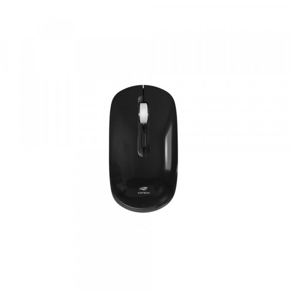 Mouse Sem Fio C3Tech Recarregavel e Wireless M-W80BK Preto