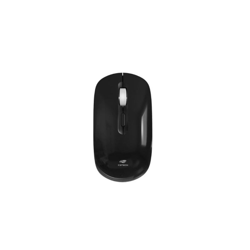 Mouse Sem Fio C3Tech Recarregavel e Wireless M-W80BK Preto