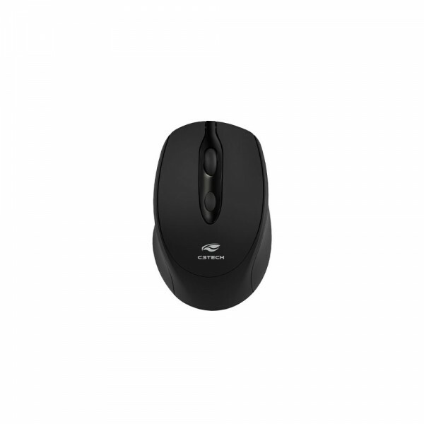 Mouse Sem Fio C3Tech Recarregavel, Wireless e Bluetooth M-BT30BK Preto