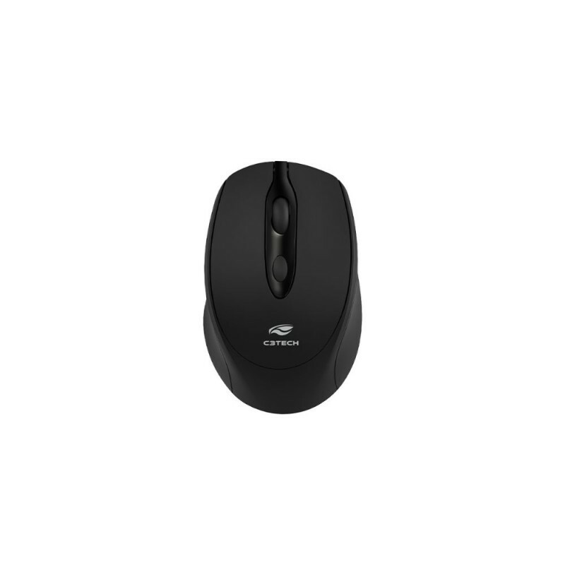 Mouse Sem Fio C3Tech Recarregavel, Wireless e Bluetooth M-BT30BK Preto