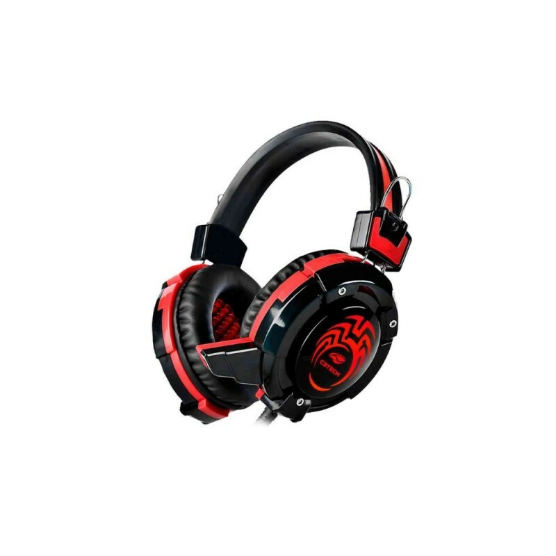 Headset Gamer C3tech P2 Flycatcher PH-G10BK Preto/Vermelho