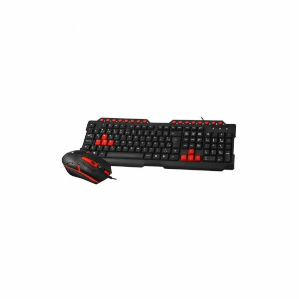 Teclado e Mouse Gamer USB GK-20BK Preto/Vermelho