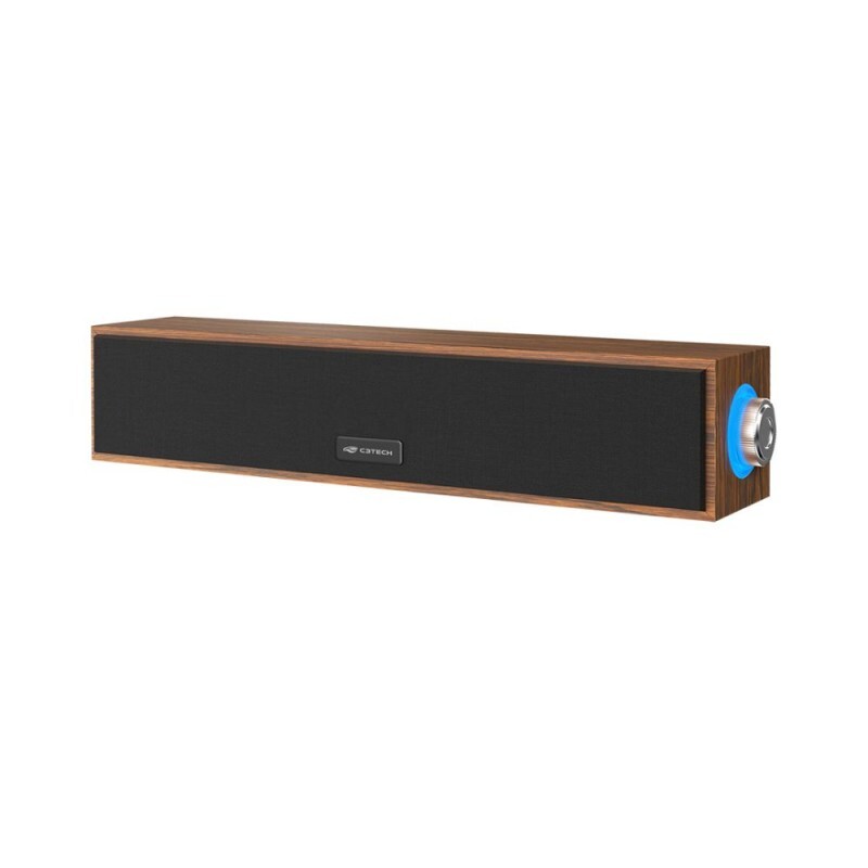 Caixa de Som SoundBar 2.0 SB-30BW Marrom C3Tech