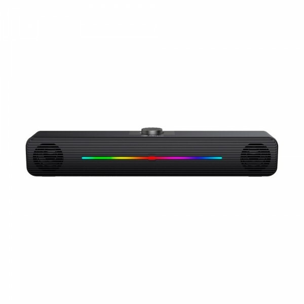 Caixa de Som SoundBar 2.0 SB-50BK Preto com LED C3Tech